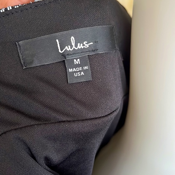 🖤🤍Lulus Silver Sequin Sparkle Party Dress- Women- M-Black- NWT - Picture 15 of 16